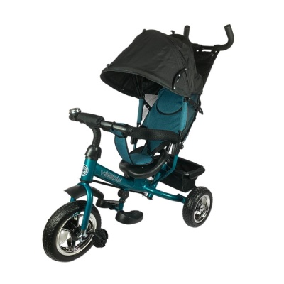 Велосипед трёхколёсный с родительской ручкой Velobibi Сатурн ВЛ-0876 бирюза 01